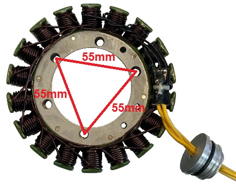 Honda GL1200 goldwing stator dynamo dimention hole distance 55mm