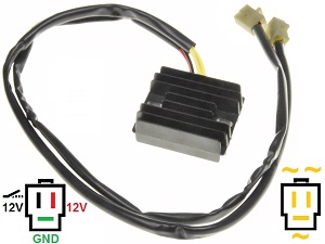 CARR101NX-LI - Honda NX250 MOSFET Voltage regulator rectifier Lithium-Ion - LiFePO4 LFP