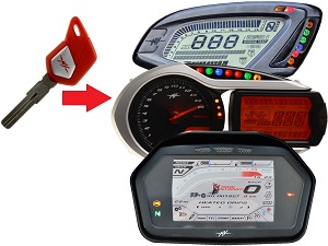 MV Agusta programming 1x transponder chip key → unit