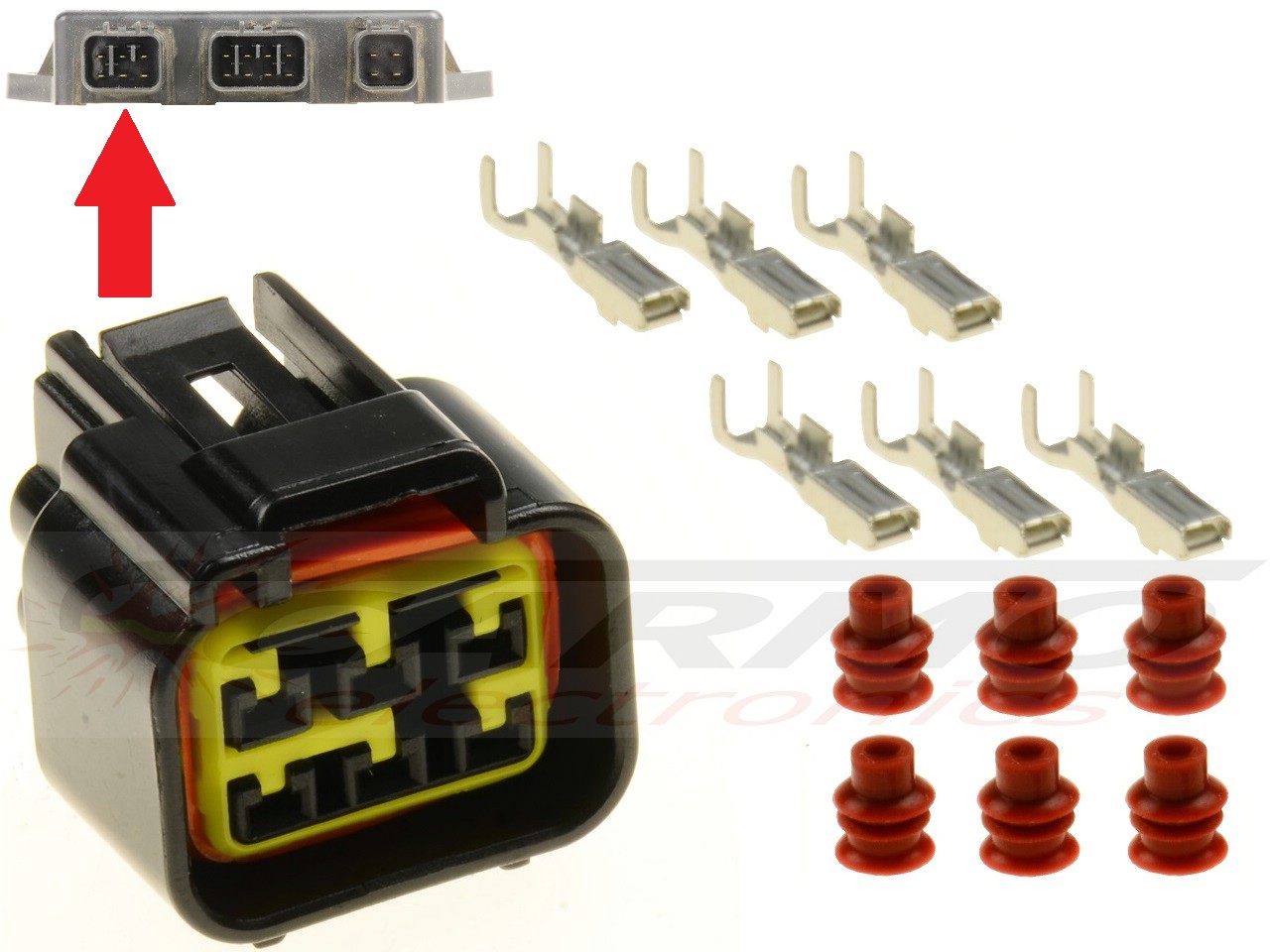 6 way CDI ECU connector for Motorbike - Click Image to Close