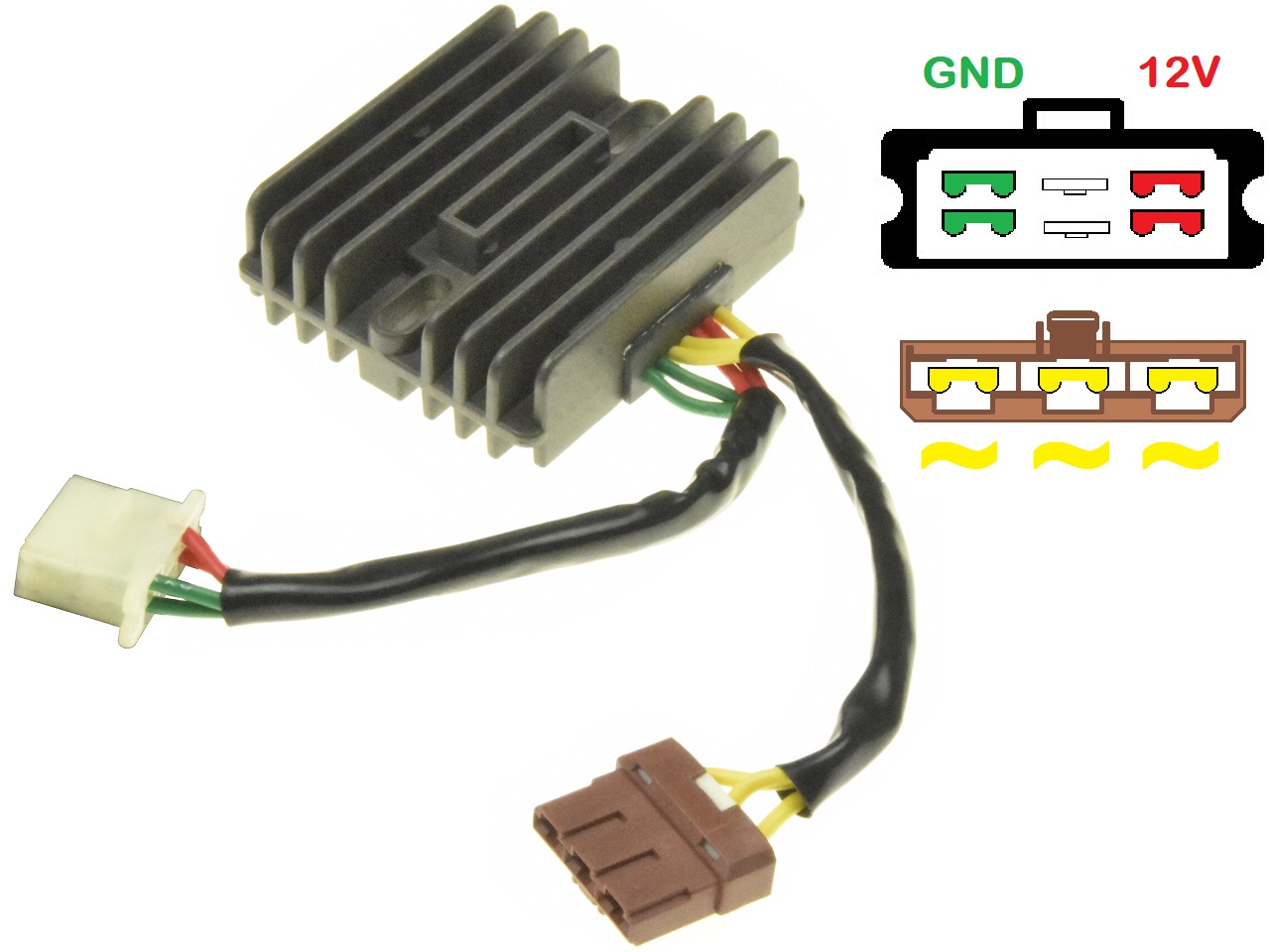 CARR9714-RSV-SL - MOSFET voltage regulator rectifier Aprilia RSV 1000 SL1000 Falco (AP8124267, SH541G-12) - Click Image to Close