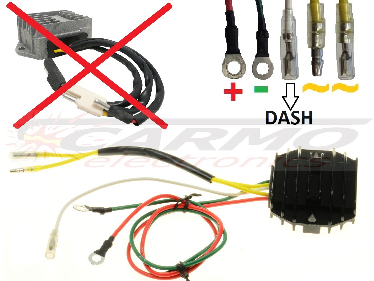 CARR511-851 - Ducati Moto Guzzi 2 fase MOSFET Voltage regulator rectifier - Click Image to Close