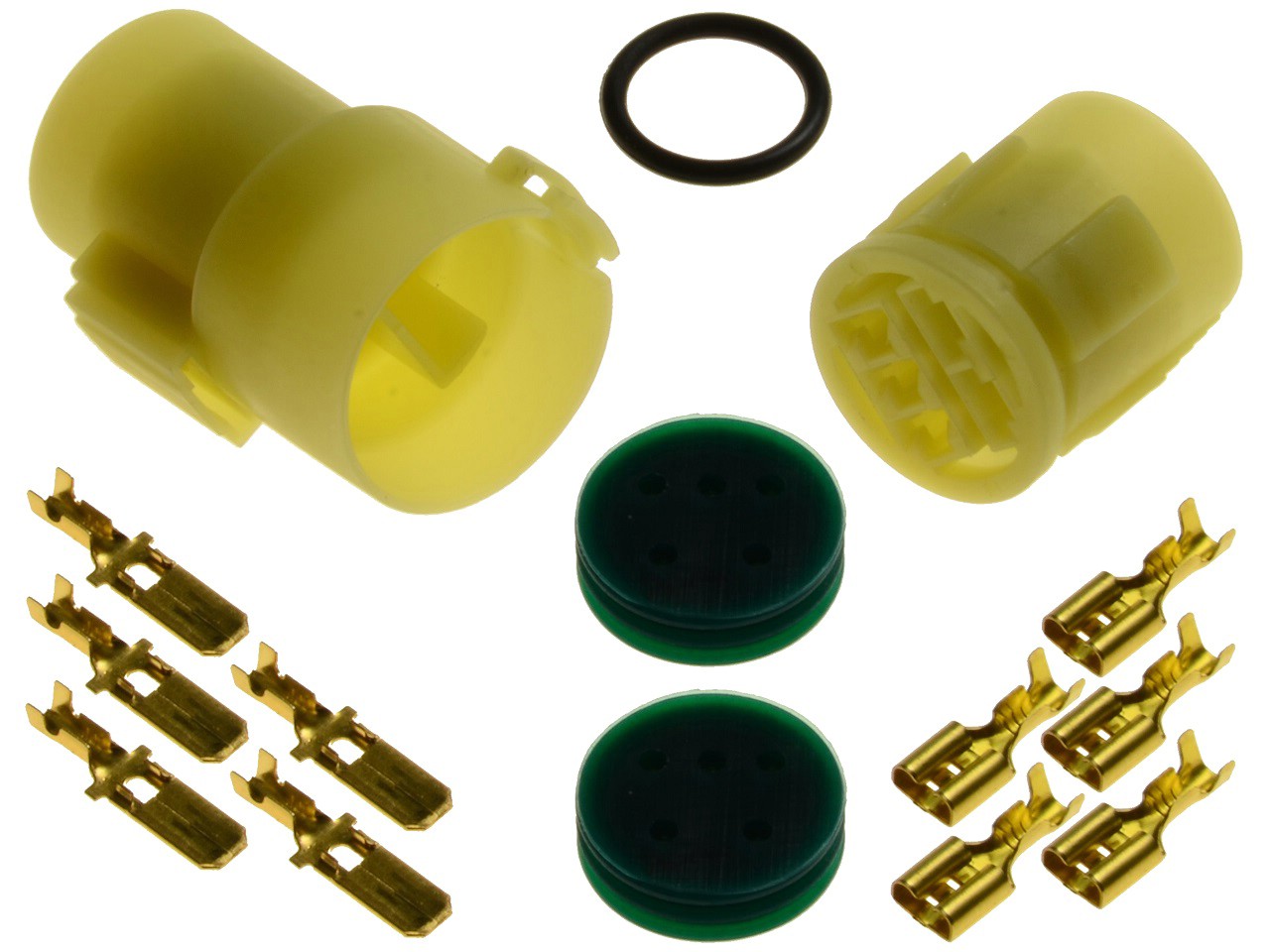 CKK7053F - Motorbike connector plug set waterproof (round 5 pole) Aprilia Tuono - Click Image to Close