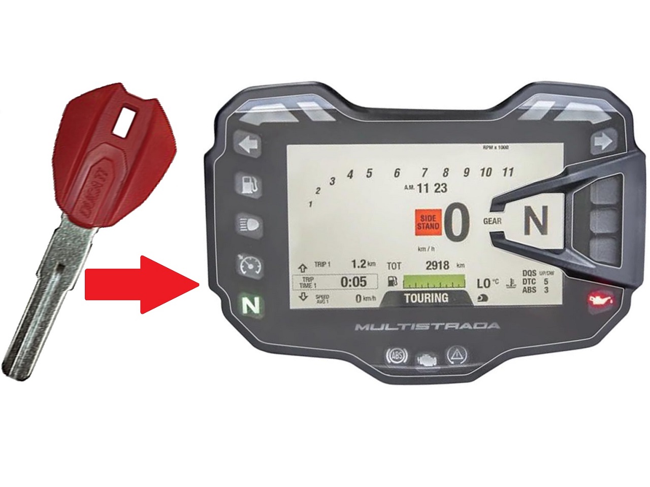 Ducati Multistrada chip programming (with normal key ignition switch, no button) - Click Image to Close