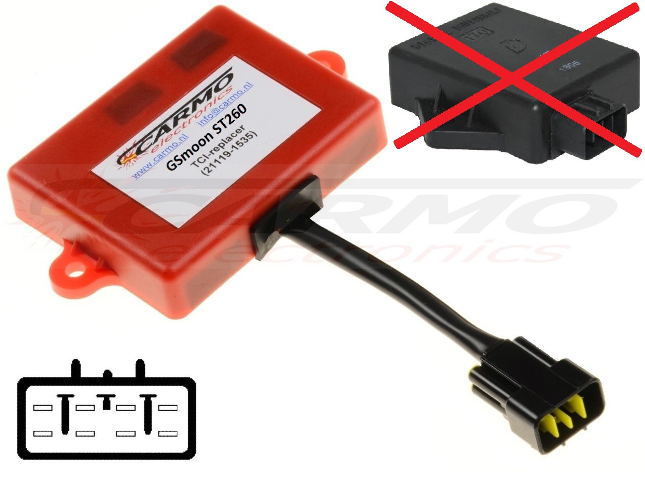 Improved Xingyue GS-Moon ST260 - CDI igniter, no limiter - Click Image to Close