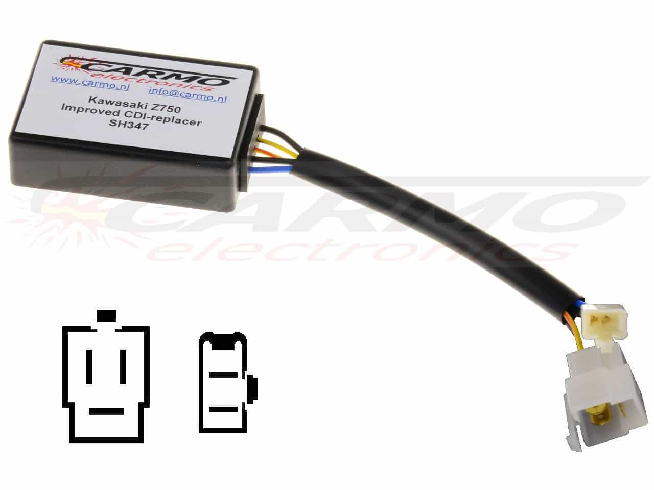 Kawasaki Z400 Z440 Z750 Z1000 igniter ignition module CDI TCI Box (SH347) - Click Image to Close