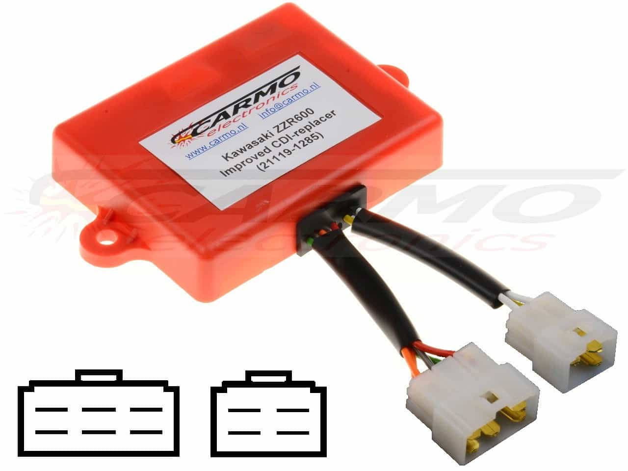 Kawasaki ZZR600 ZX-6 ZX600 igniter ignition module CDI TCI Box 21119-1285 J4T03071 - Click Image to Close