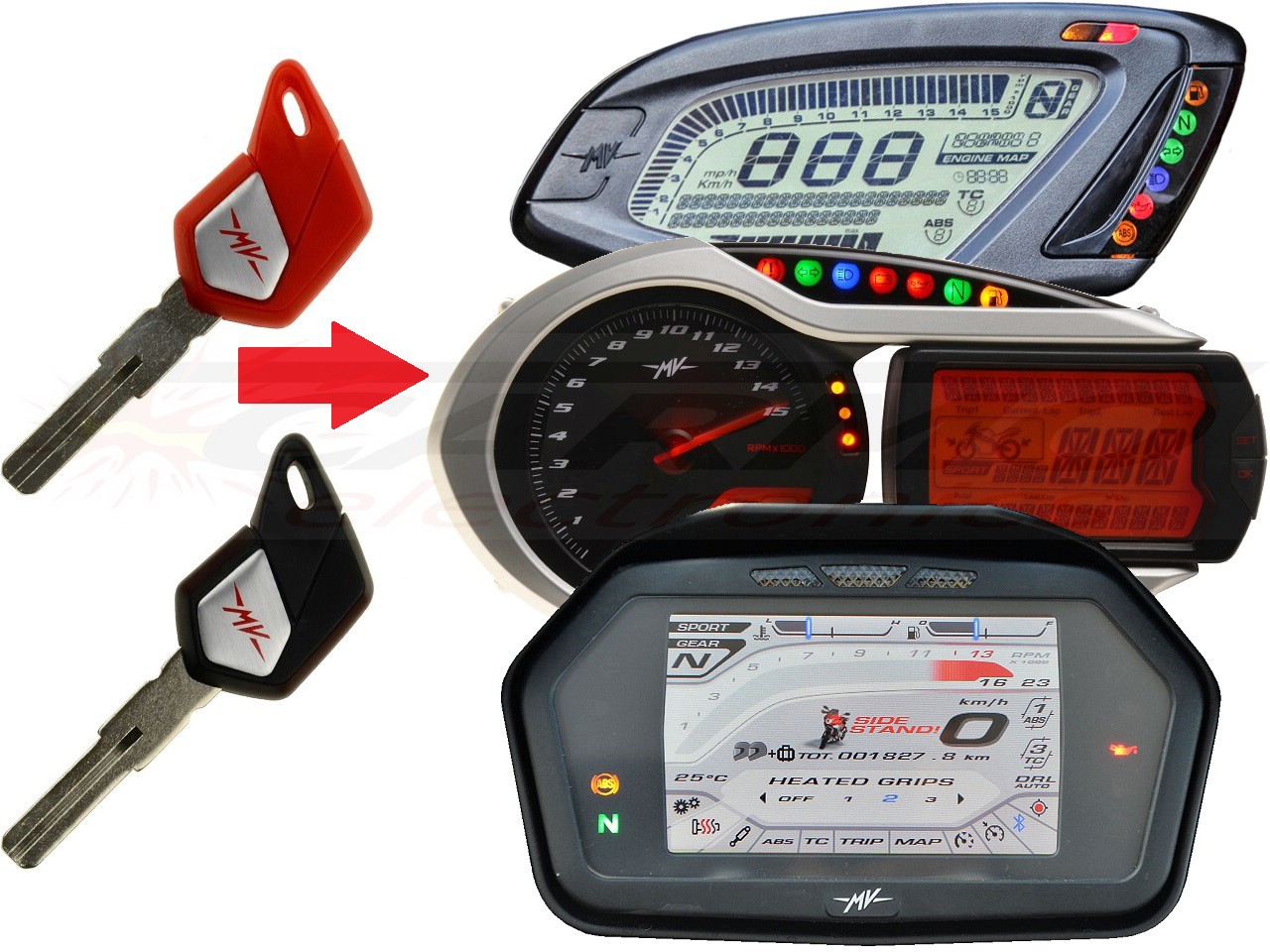 MV Agusta programming 2x transponder chip key → unit - Kattintásra bezárul