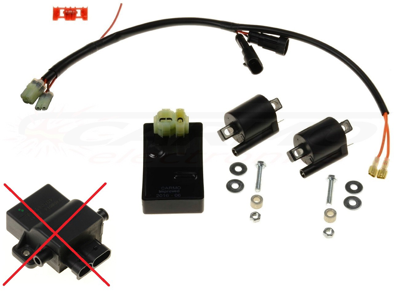 Improved Polaris 600 700 Sportsman igniter ignition module CDI TCI Box-set (4010785, 4010696) - Click Image to Close