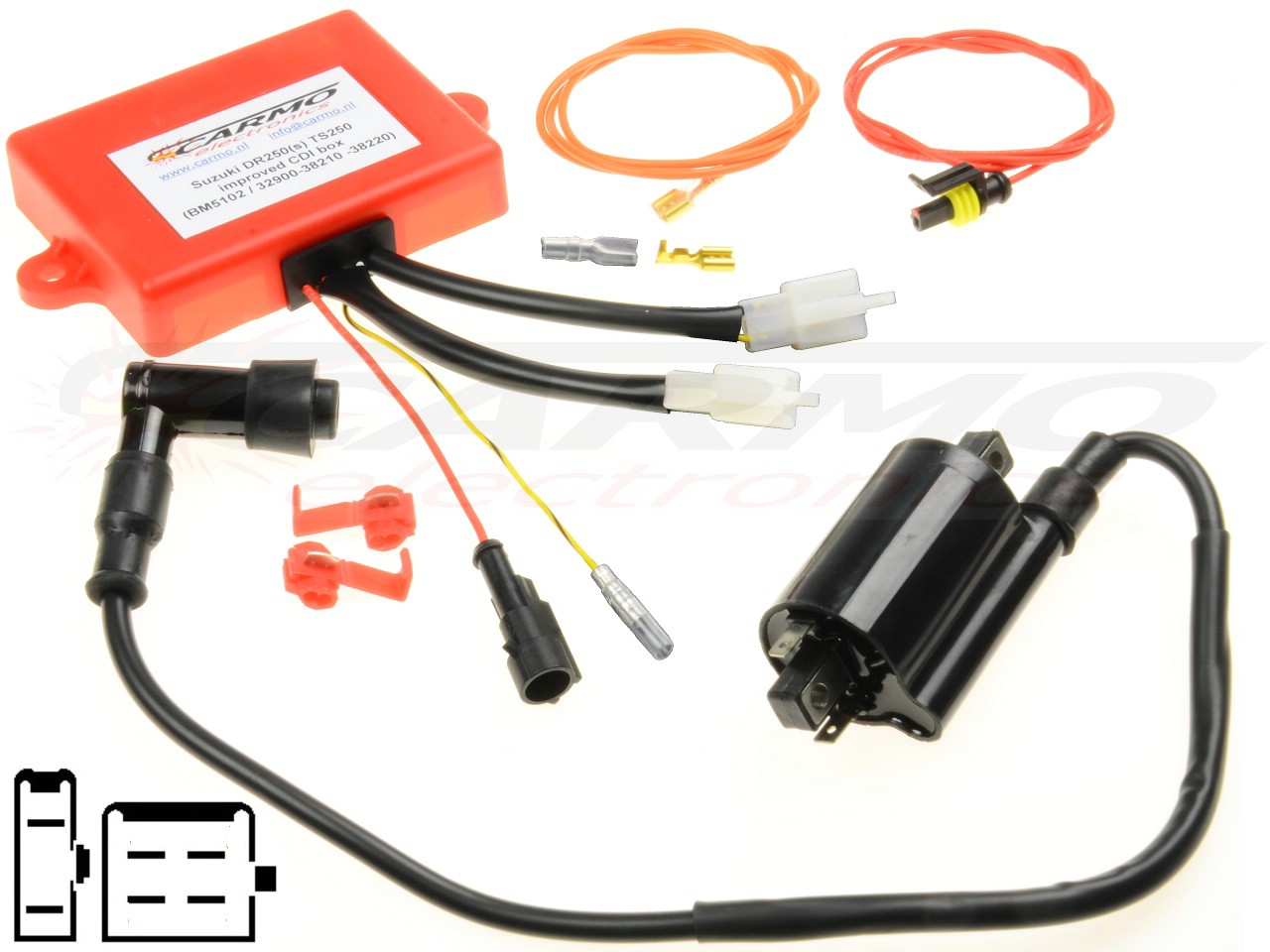 Suzuki DR250 DR250S CDI igniter BM5102 32900-38210 32900-38220 - Click Image to Close