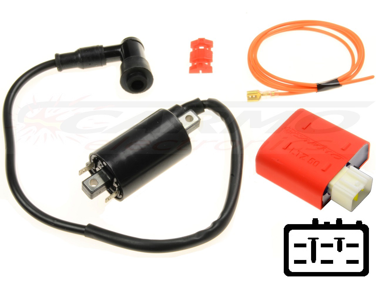 Improved Suzuki LTZ50 quadsport igniter ignition module CDI TCI Box - more power no rev limiter - Click Image to Close